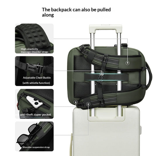 Sarah Express Water-Resistant Expandable Laptop Backpack | 16" Oxford Fabric Business Travel Bag 20–35L