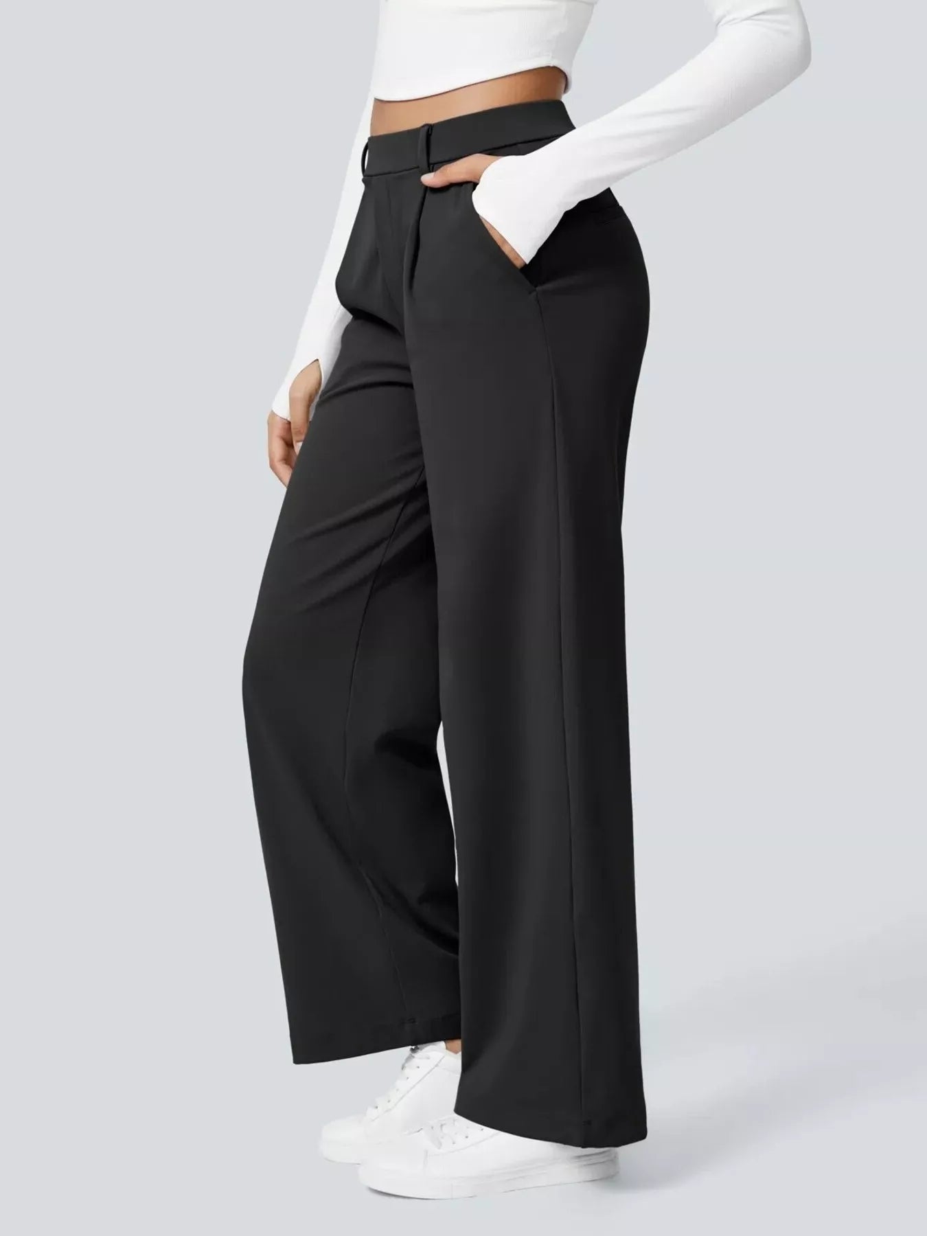 Sarah Express Women's Wide Leg Pants with Pockets
