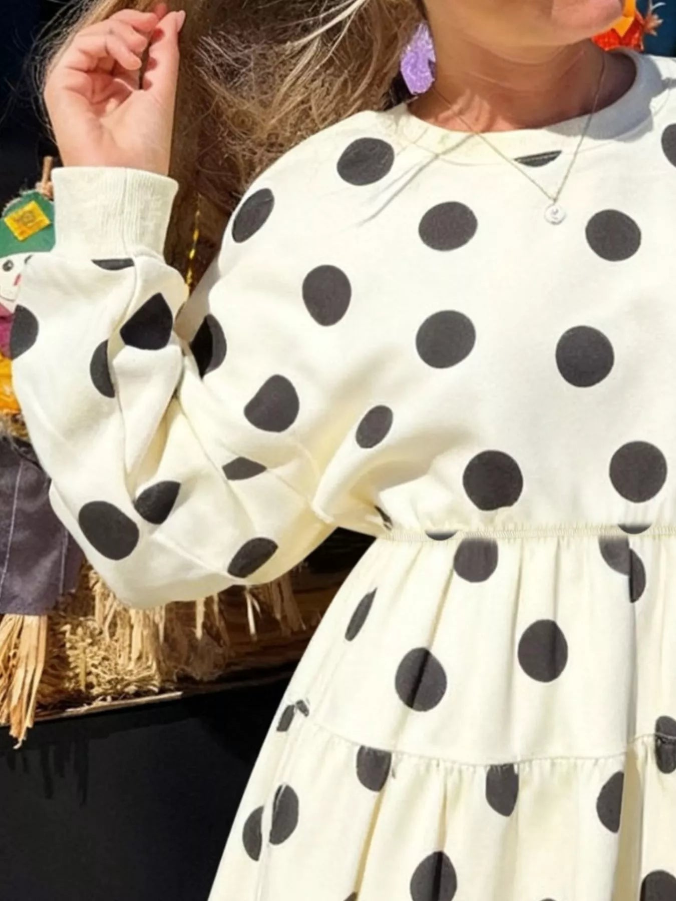 Sarah Express Women's Polka Dot Tiered Mini Dress