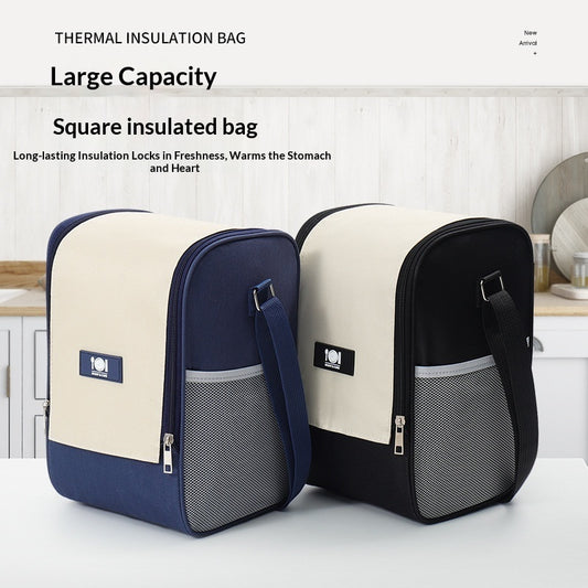 Sarah Express Insulated Lunch Box Bag | Round & Square Thermal Tote with Aluminum Foil Lining