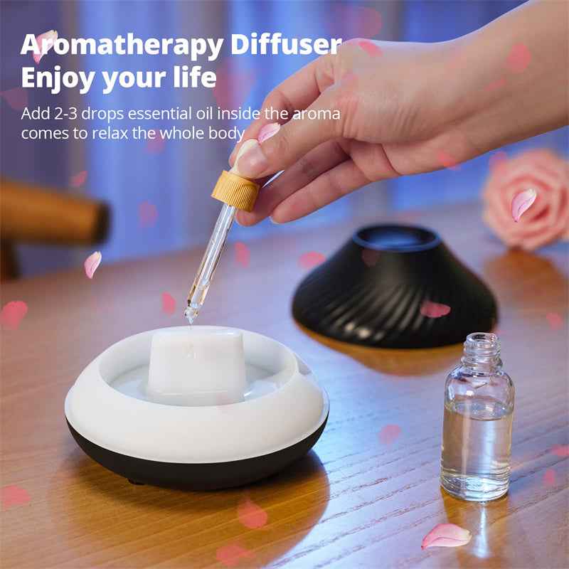 Sarah Express Volcanic Flame Aroma Diffuser 130ml - USB Essential Oil Humidifier with LED Flame Light & Aromatherapy