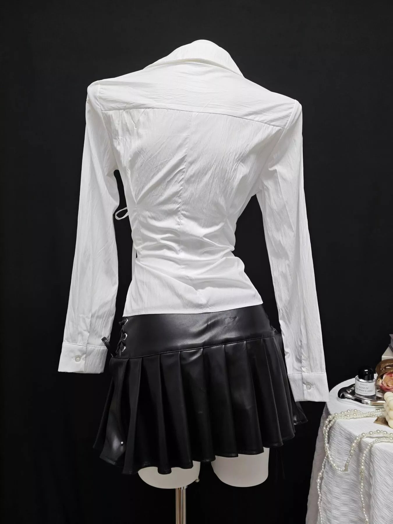 Sarah Express Women's Side Tied Long Sleeve Shirt