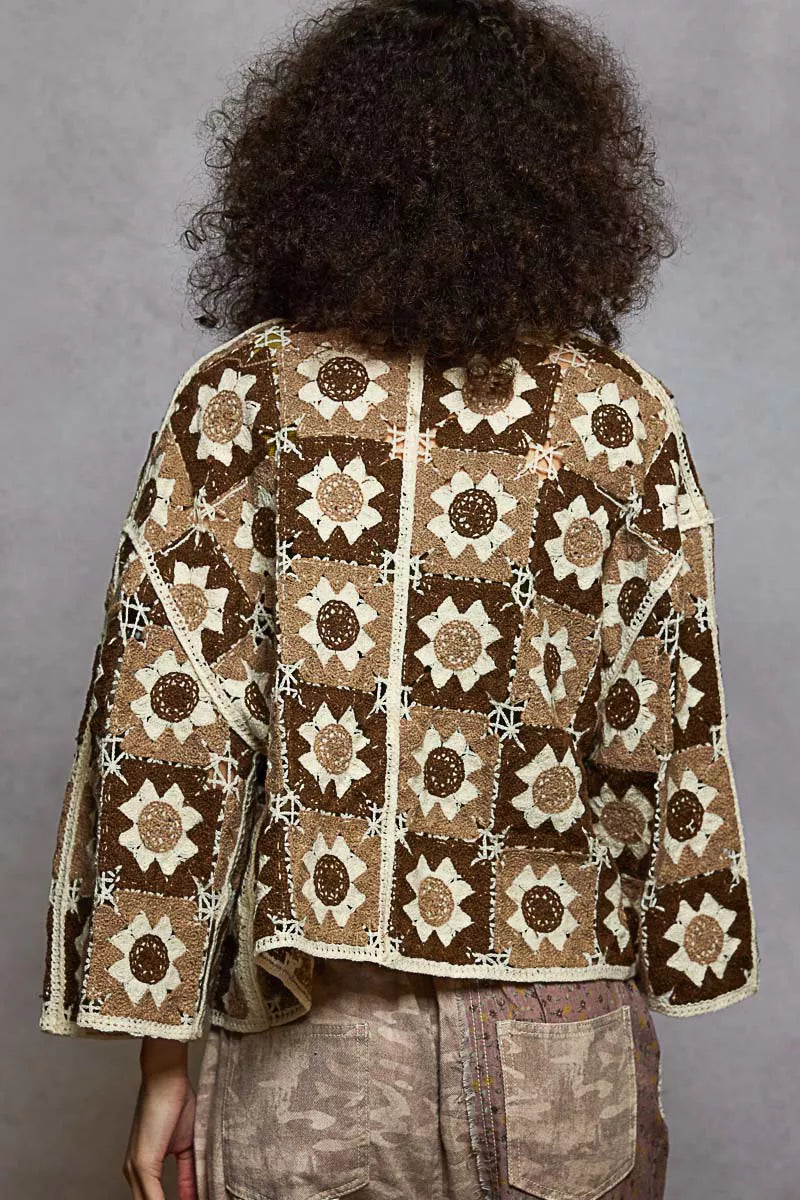 Sarah Express Women's Open Front Cardigan with Varied Patterns