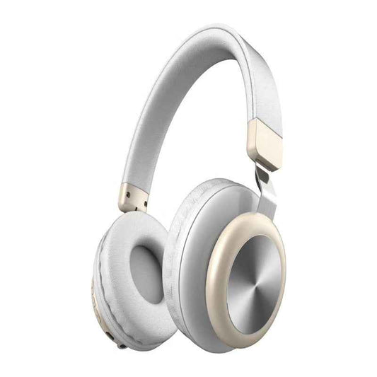 Sarah Express Wireless Bluetooth Gaming Headset with FM Radio & Memory Card Support - Over-Ear Headphones White USB