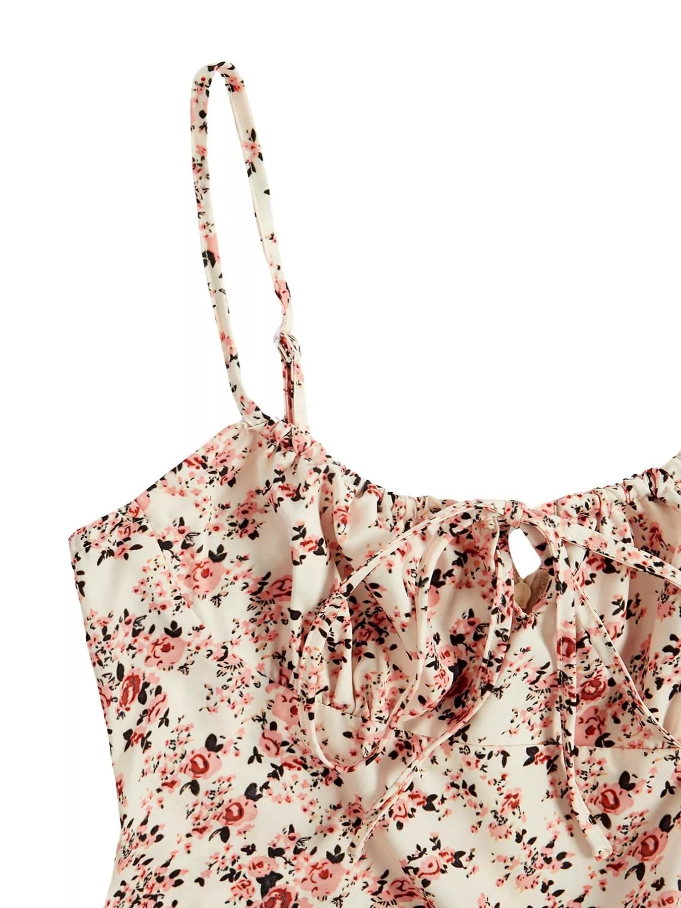 Sarah Express Women's Floral Print Tie Strap Mini Dress