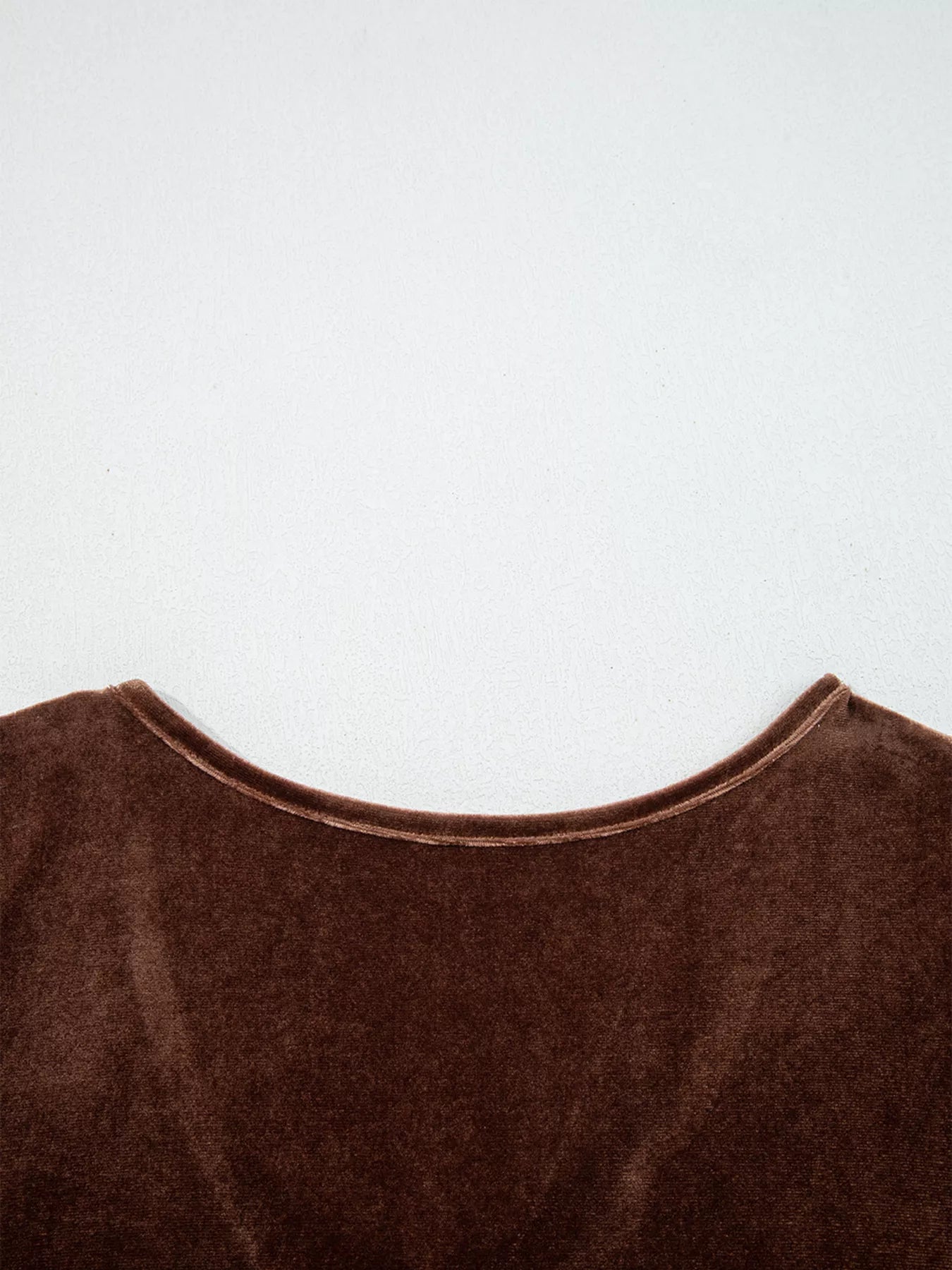 Sarah Express Women's Velvet V Neck Long Sleeve Tiered Mini Dress - Solid Color