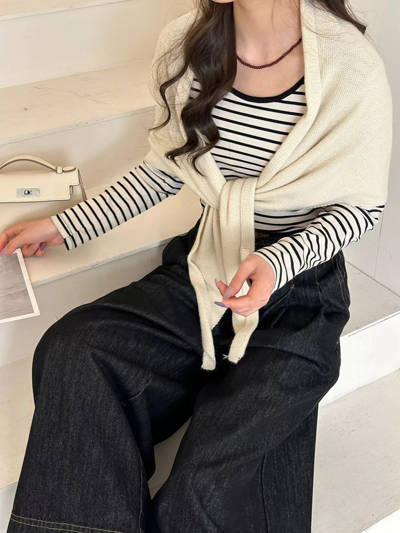 Sarah Express Women's Knitted Solid Color Scarf