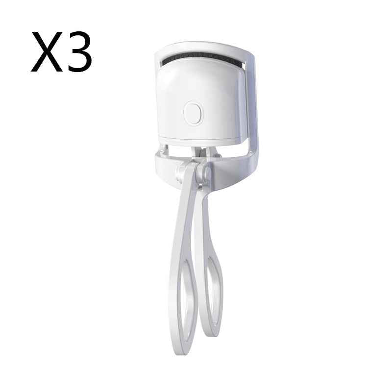 Sarah Express Rechargeable Heated Eyelash Curler USB Electric Temperature Control Portable Mini White USB 3PCS