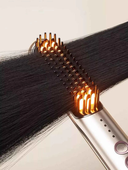 Sarah Express Women's Portable Heated Straightening Comb - 2-in-1 Curling & Straightening Hair Styling Tool