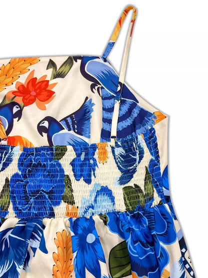 Sarah Express Women's Plus Size Floral Print Spaghetti Strap Maxi Dress