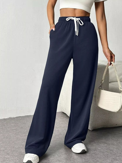 Trendsi Women's Drawstring Wide Leg Pants