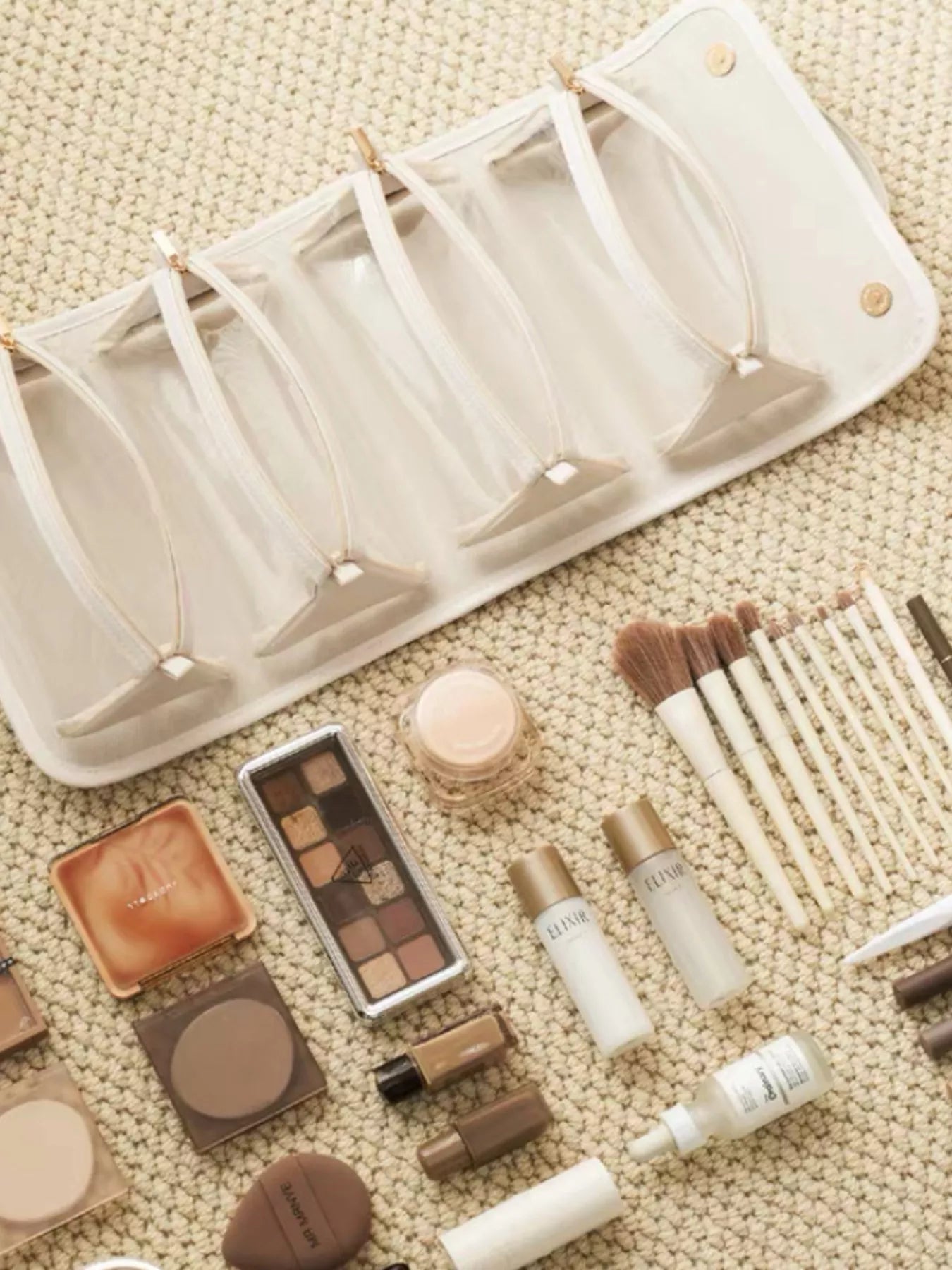 Sarah Express Women's Top Handle Makeup Bag