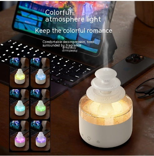 Sarah Express Rain Cloud Humidifier Night Light with LED & Sound - Essential Oil Diffuser Aromatherapy Cloud Tower USB