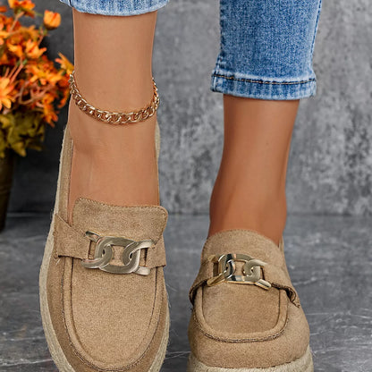 Sarah Express Women's Round Toe Platform Slip-On Shoes