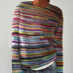 Sarah Express Women's 3D Printed Pullover Sweater Long Sleeve Street Fashion Top