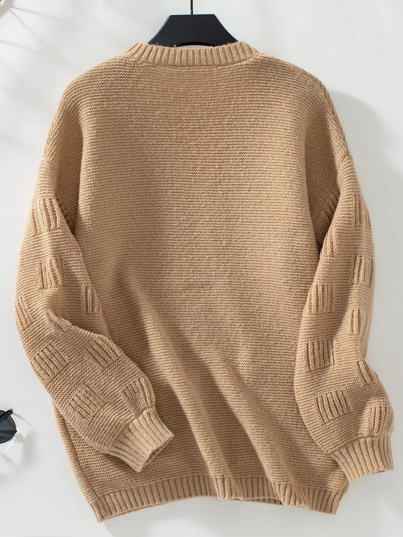 Sarah Express Women's Textured Knit Open Front Cardigan