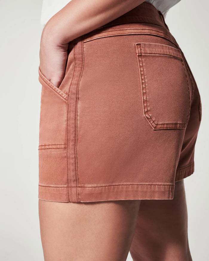 Sarah Express Women's High Waist Overall Pants - Cotton Linen A-Line Casual Cropped Bottoms