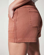 Sarah Express Women's High Waist Overall Pants - Cotton Linen A-Line Casual Cropped Bottoms
