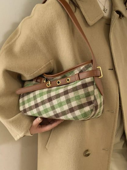 Sarah Express Women's Plaid Pattern Shoulder Bag
