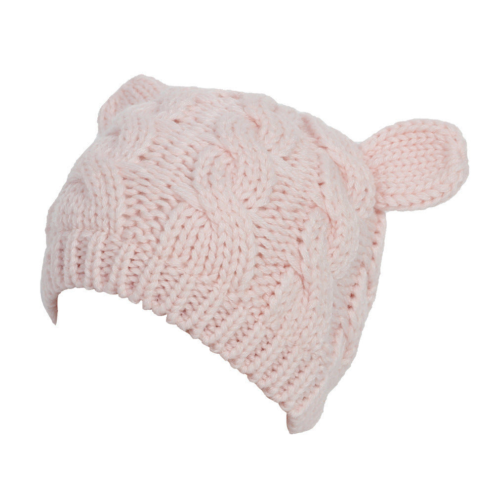 Sarah Express Handmade 3D Knitted Cat Ear Beanie Winter Warm Hat