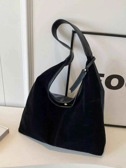 Sarah Express Women's Vintage Suede Shoulder Bag - Large Crossbody Handbag