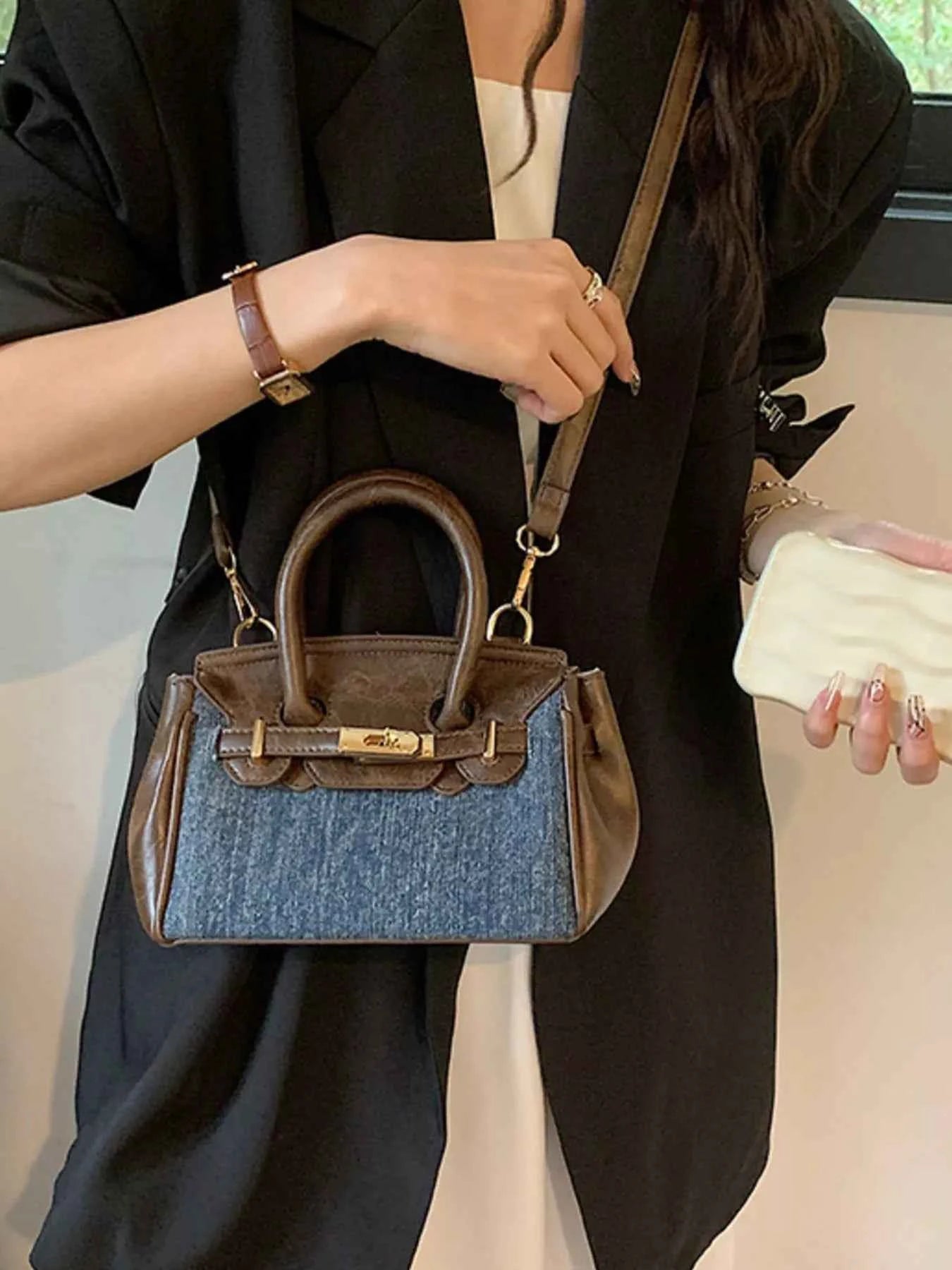 Top Handle Crossbody Bag