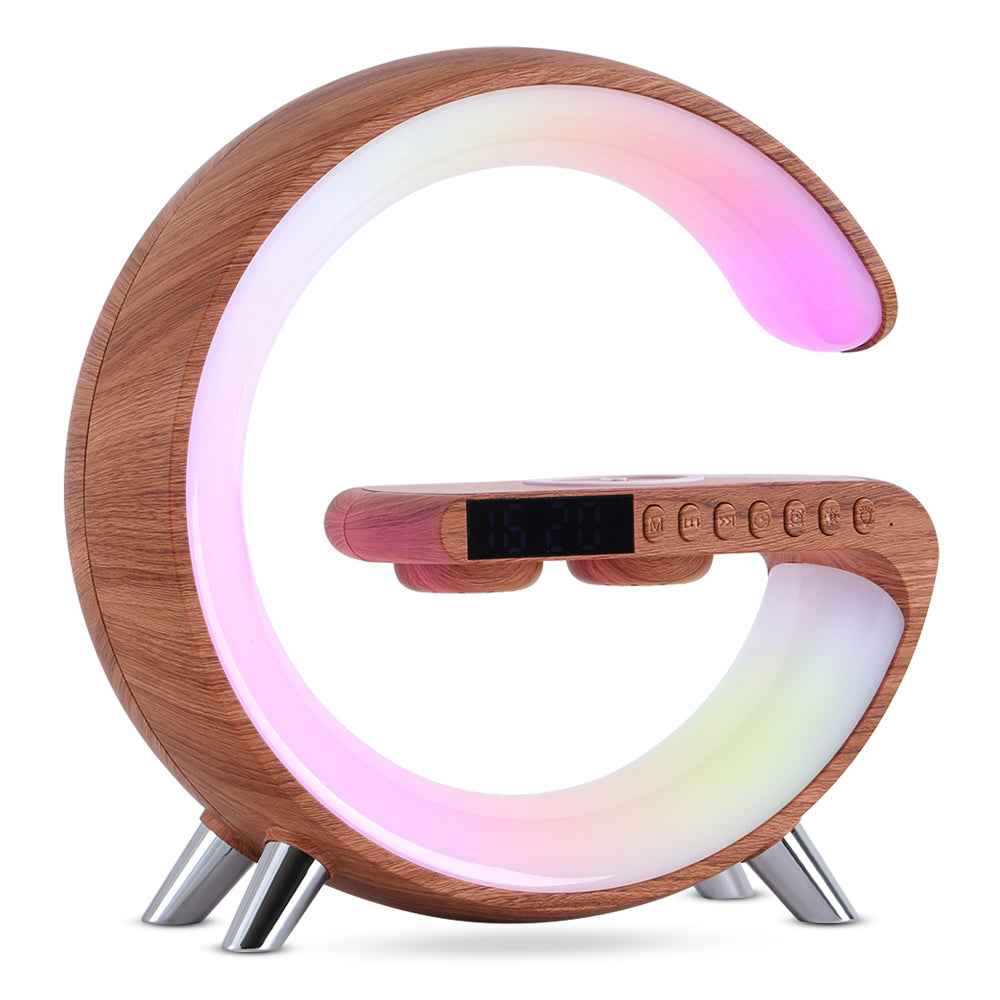 Sarah Express G-Shaped Smart LED Lamp with Wireless Charging & Bluetooth Speaker - App Control Atmosphere Light