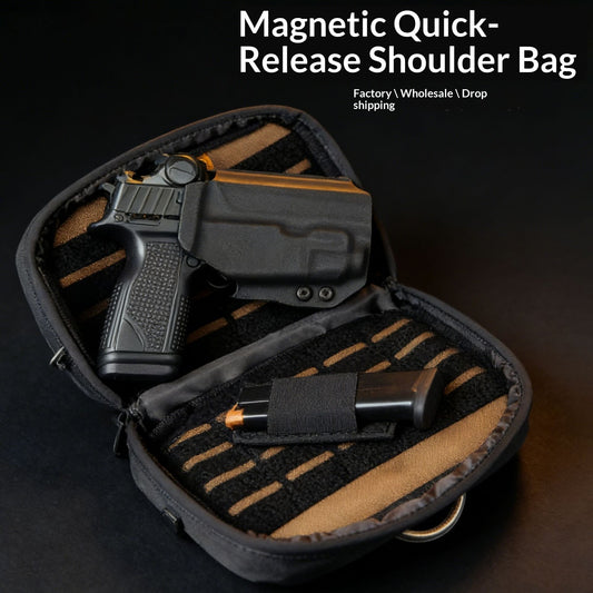 Sarah Express Magnetic Quick Release Holster Crossbody Shoulder Bag for Men – Lightweight Oxford Cloth