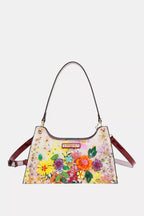 Sarah Express Women's Dreams Blossom Shoulder Bag - Vegan Leather Floral Embellished Handbag