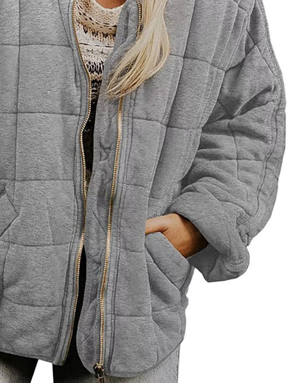 Sarah Express Women's Quilted Zip Up Jacket
