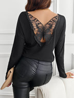 Sarah Express Women's Ribbed Batwing Sleeve Long Sleeve Top Pullover