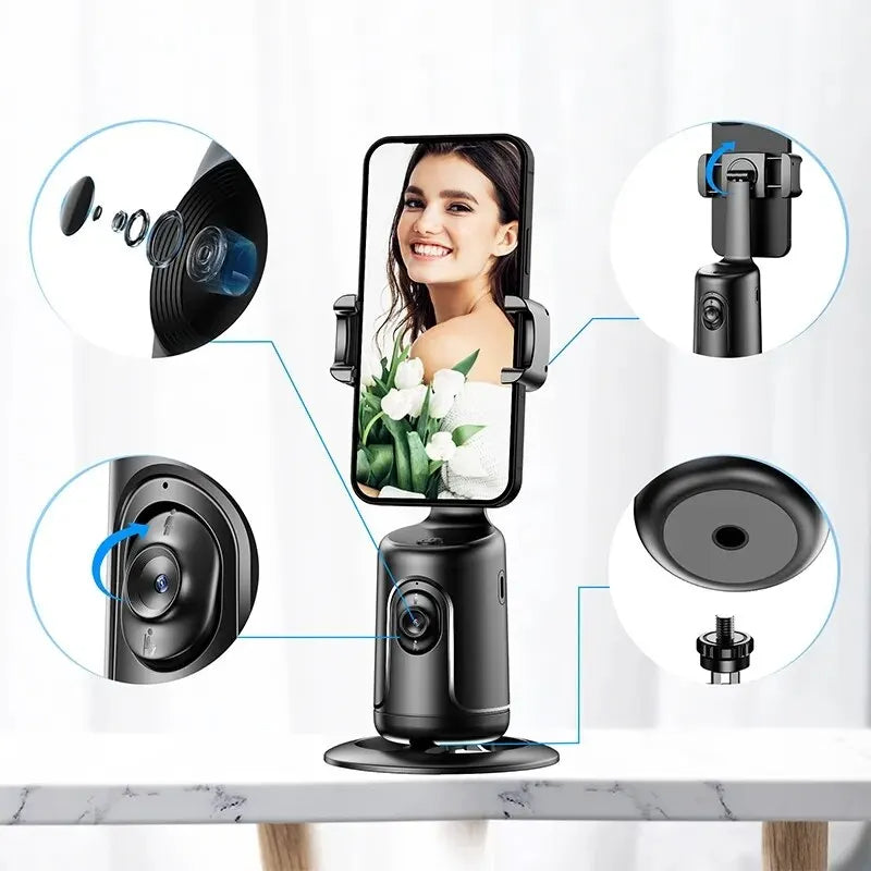 Sarah Express AI Face Tracking Phone Gimbal 360° Auto Tracking Smartphone Stabilizer for TikTok Vlog Live Streaming Video Recording