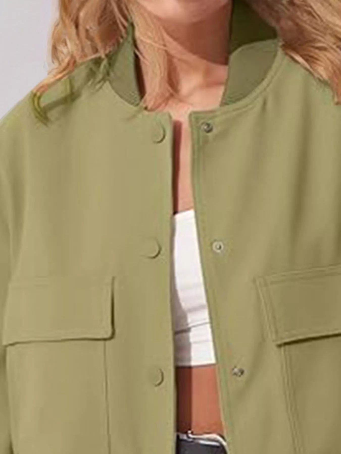 Sarah Express Women's Snap Down Long Sleeve Jacket Plus Size