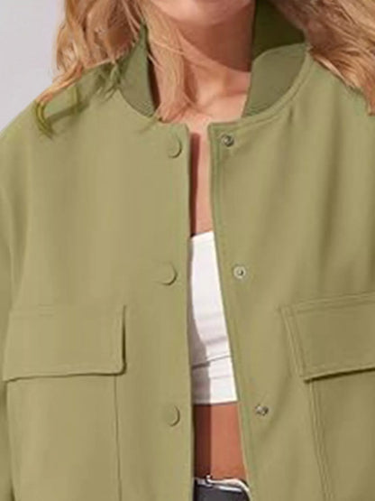 Sarah Express Women's Snap Down Long Sleeve Jacket Plus Size