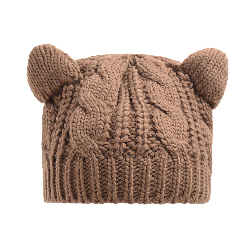 Sarah Express Handmade 3D Knitted Cat Ear Beanie Winter Warm Hat