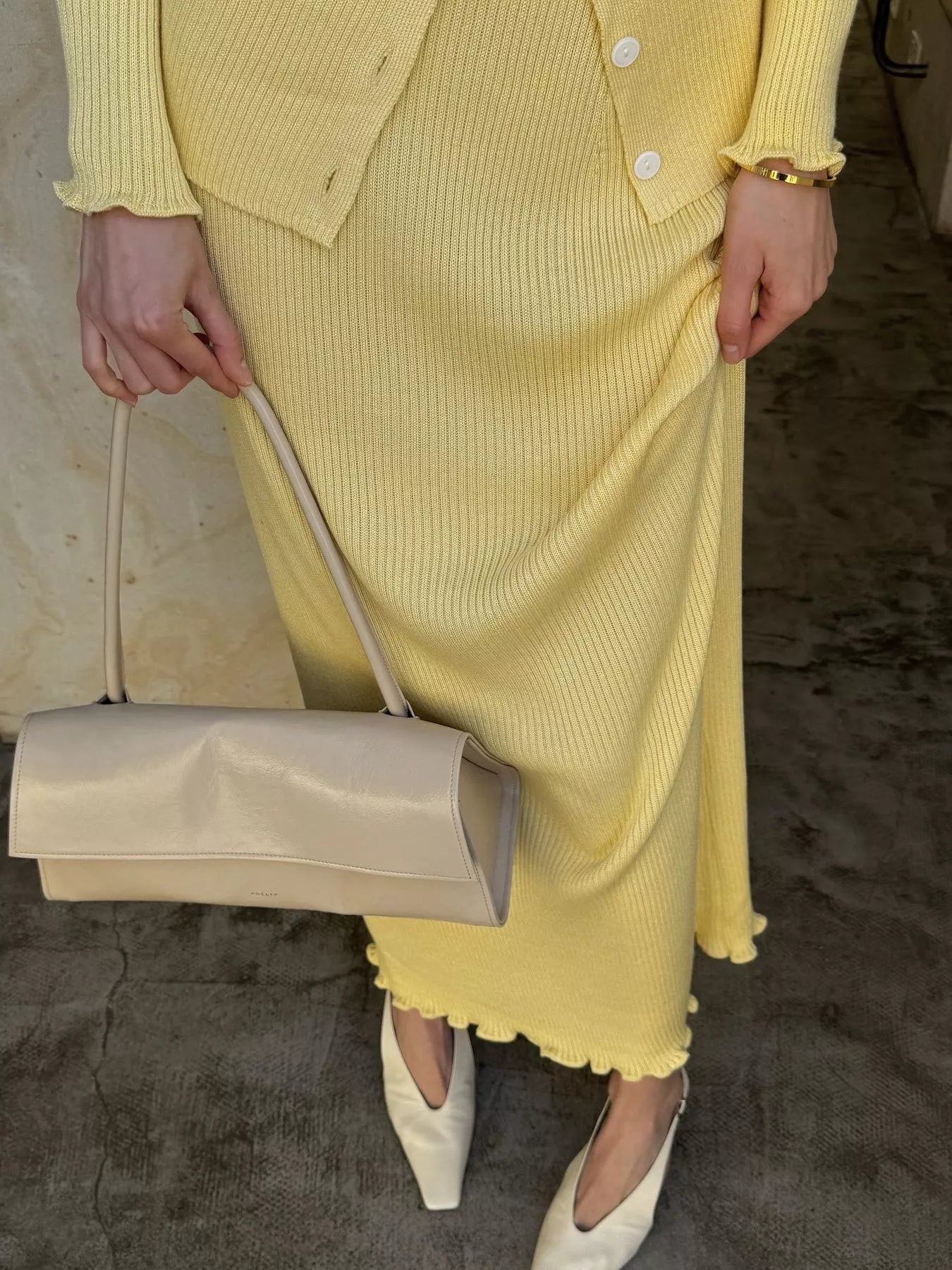 Sarah Express Women's Button Up Knitted Cardigan and Skirt Set