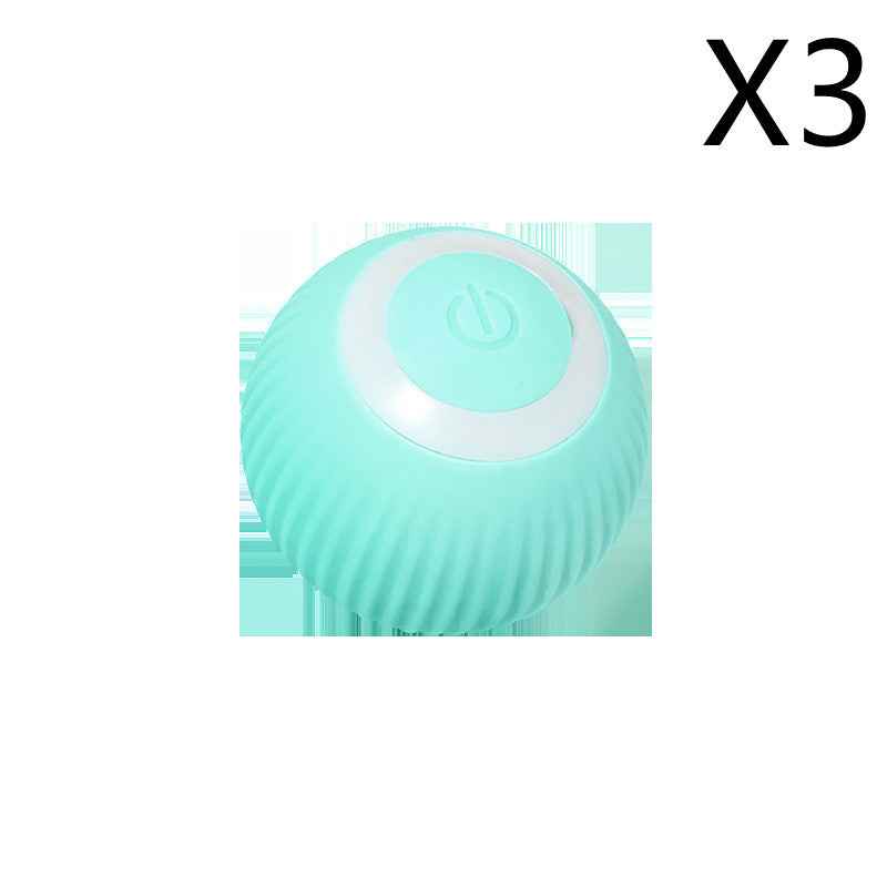 Sarah Express Smart Auto-Rolling Cat Toy Ball - Interactive Self-Rotating Pet Toy for Cats & Kittens 3pcs Green English packaging USB