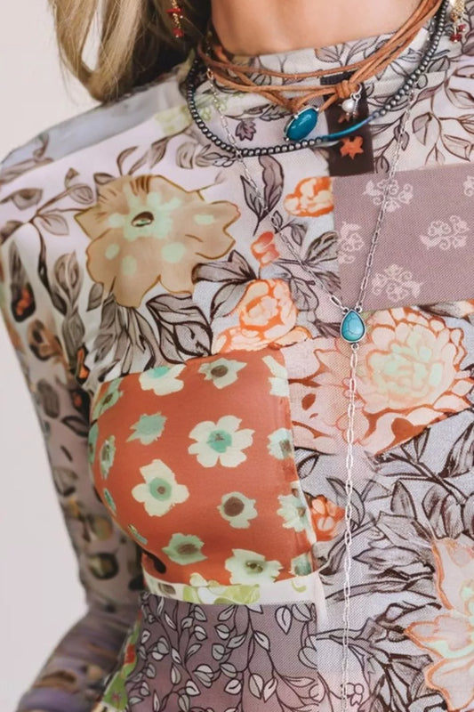 Sarah Express Women's Floral Long Sleeve T-Shirt