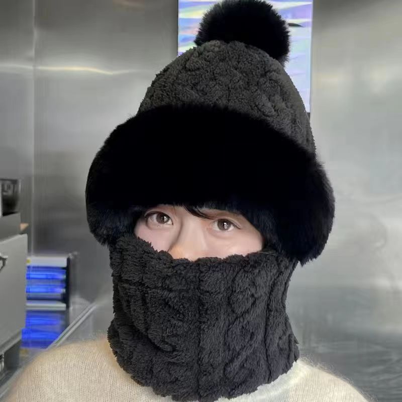 Sarah Express Fleece-Lined Winter Hat with Ear Protection and Neck Warmer