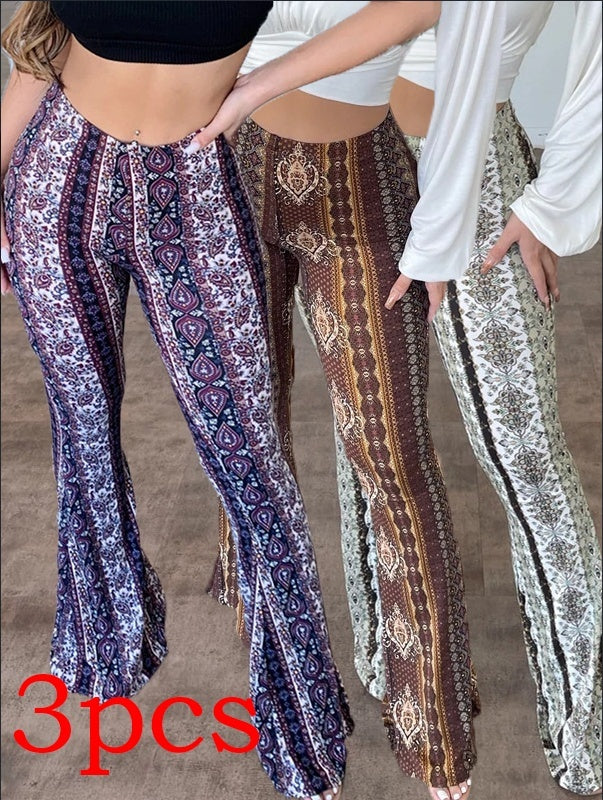 Sarah Express High Waist Printed Leggings Stretch Full Length Slim Fit Pants