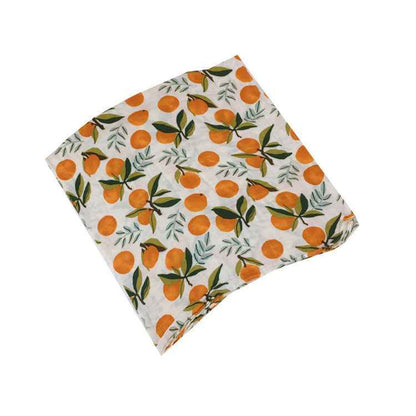 Sarah Express Bamboo Cotton Gauze Blanket - Soft Breathable Lightweight Throw 120x120cm Orange