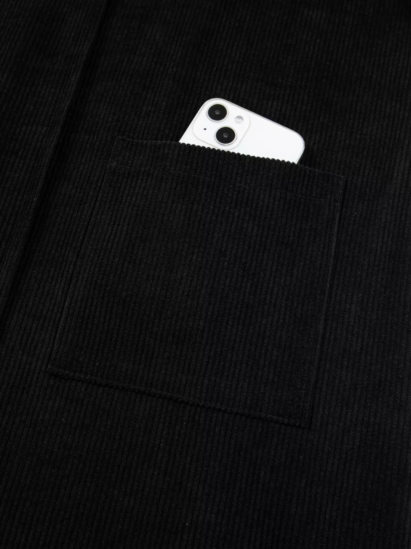 Sarah Express Women's Corduroy Sleeveless Mini Dress with Patched Pockets