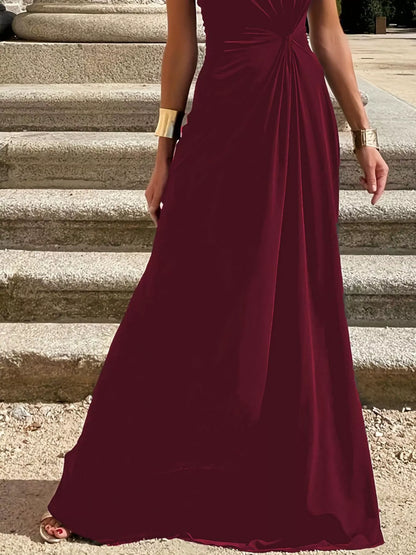 Sarah Express Women's Twisted Round Neck Sleeveless Maxi Dress