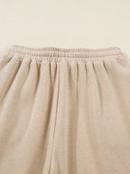 Sarah Express Women's Lace Drawstring Hoodie and High Waist Pants Corduroy Suit