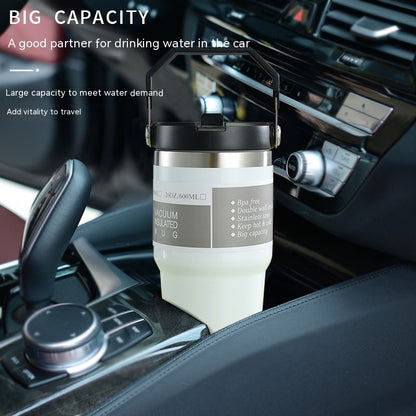 Sarah Express Insulated Stainless Steel Travel Tumbler with Handle - 20oz/30oz Vacuum Coffee Cup Water Bottle