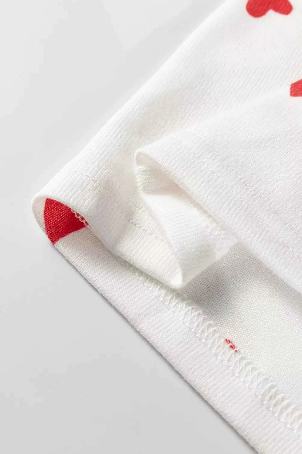 Sarah Express Women's Hearts Printed Long Sleeve Top & Drawstring Pants Lounge Set