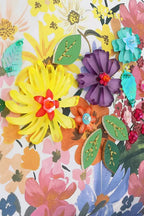 Sarah Express Women's Dreams Blossom Shoulder Bag - Vegan Leather Floral Embellished Handbag