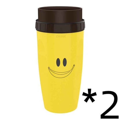 Sarah Express Twist Top Lidless Insulated Tumbler 300ml - Double Wall Leak Proof Travel Cup with Straw 2style 2pcs 201to300ML
