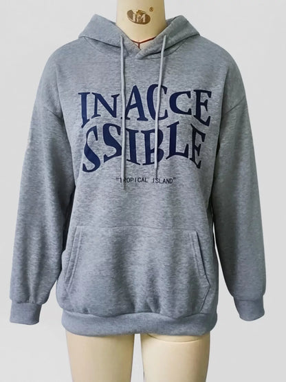 Sarah Express Women's Kangaroo Pocket Drawstring Hoodie