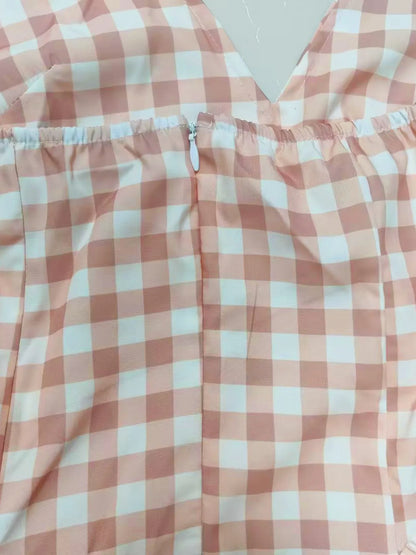 Sarah Express Women's Gingham Halter Neck Maxi Dress Plus Size